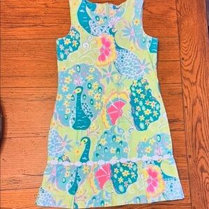 Lilly Pulitzer Green and Pink Patterned Dress